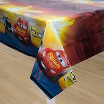Disney Pixar Cars Plastic Table Cover Birthday Party Supplies 54&quot; x 84&quot; New - £5.10 GBP