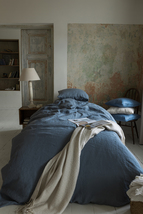 Linen Bedding Set in Dark Grey (1 Duvet Cover + 2 Pillowcases) - £142.28 GBP+