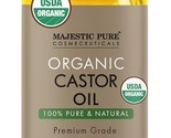 MAJESTIC PURE USDA Organic Castor Oil | Hexane Free &amp; 100% Pure | Cold P... - £21.92 GBP