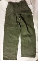 VINTAGE GERMAN MILITARY COLD WEATHER GREEN OVERDECK COTTON POLY PANTS 28X30 - $54.56 VINTAGE GERMAN MILITARY COLD WEATHER GREEN OVERDECK COTTON POLY PANTS 28X30 - $54.56