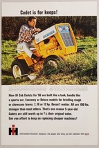 1966 Print Ad International Harvester IH 12-HP Cub Cadet Lawn & Garden Tractors  - £9.18 GBP