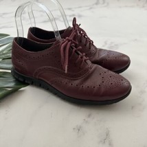 Cole Haan Womens Zero Grand Wingtip Oxford Loafer Size 7 Maroon Leather ... - $39.59