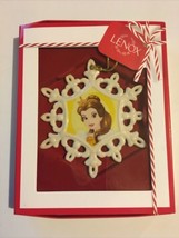 Lenox Disney Belle Snowflake Christmas Ornament New In Box 892773 - £23.67 GBP