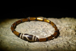 Longevity Health Success Stability Turtle Dzi Golden Coral Amulet Bracelet izida - $420.00