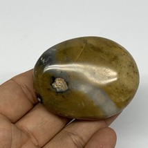 82g, 2.3&quot;x1.8&quot;x0.9&quot;, Yellow Ocean Jasper Palm-Stone @Madagascar, B18090 - £5.03 GBP