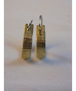 HOOP EARRINGS Small  Gold Tone Hoops on Hooks with Latch Behind Ear .5&quot;  - $131.74 MXN