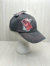 Uzumaki black washed look red stitch image adjustable baseball cap hat m... - $20.78