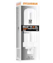 Sylvania 20885 Compact Fluorescent 4 Pin Triple 3500K 32W CF32DT/E/IN 1 PK Of 5 - £32.33 GBP