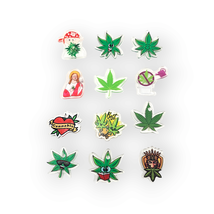 Weed Cannabis Acrylic Flatback Charms Cabochons 12 Piece Lot Crafts Pend... - $14.83