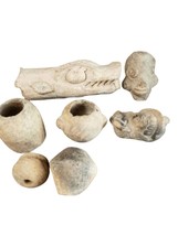 Pre Columbian Pottery Lot Effigy  Figural Miniatures Beads Aztec Incan Nat - £136.33 GBP