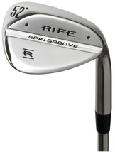 Rife Spin Groove+ 1&#39;&#39; Sur Homme Std Droit Golf Compensé 52° Approach Aw Bite - £64.68 GBP