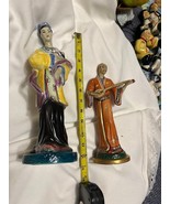 LOT (2) Asian&#39;Chinese Teahouse&#39; Figurines by GOLDSCHIEDER  1950s Red 35% - $107.91