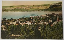 NY Seneca Lake From the Glen Springs Watkins Glen N.Y. Hand Colored Postcard H2 - £10.18 GBP