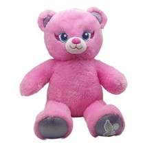 Build a Bear Pink Fairy 16” Purple Tulle Glitter Wings Stuffed Animal Plush BAB - £10.23 GBP