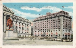 Penn Ave at 15th &amp; F Street US Treasury building in Washington DC Postcard C40 - £2.76 GBP