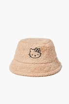 FOREVER 21 Embroidered Hello Kitty Bucket Hat Taupe One Size NEW W TAG - £35.30 GBP