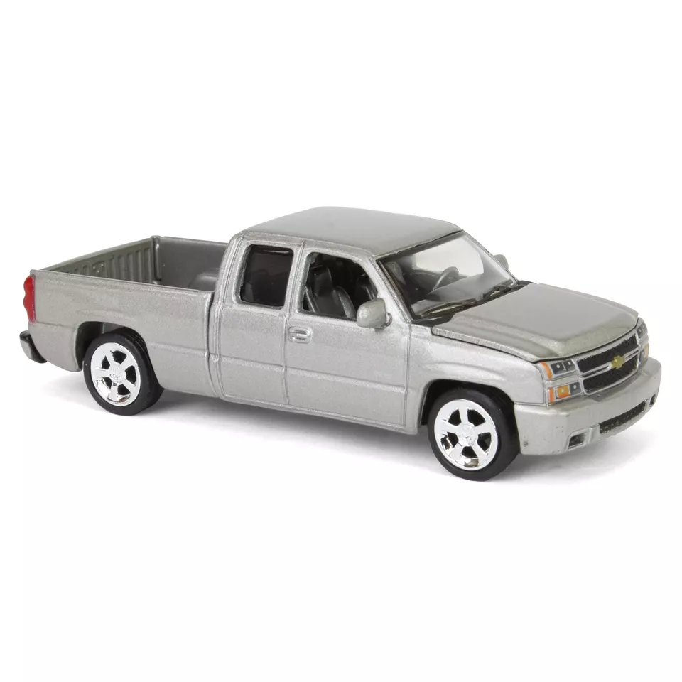 2006 Chevy Silverado Extended Cab Truck Silver 1/64 Diecast - $41.99