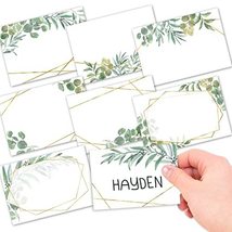 Geo Greenery Name Tag Stickers | Set of 56 | Classroom Supplies - $19.99