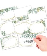 Geo Greenery Name Tag Stickers | Set of 56 | Classroom Supplies - $16.28 CAD