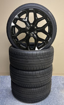 Black 24&quot; Snowflake Wheels H/T Tires Chevy Silverado Tahoe GMC Sierra Yukon - £1,700.63 GBP