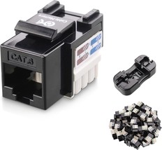 UL Listed 50 Pack 10Gbps Cat6 Keystone Jacks RJ45 Keystone Jack Ethernet Keyston - £107.71 GBP