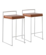 Fuji White Counter Stools (Set of 2) - $3,527.01 MXN