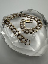 Antique 12k Gold Filled Charm Bracelet 7” X 7mm - £22.22 GBP