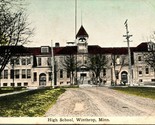 Vtg Postcard 1912 High School - Winthrop Minnesota - $5.01