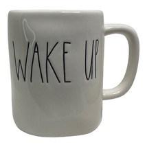 Rae Dunn Artisan Collection “Wake Up&quot; White With Black Letters Mug Farmhouse Cup - £7.35 GBP