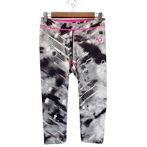 Kari Traa Sjolvsagt Capri 18&quot; Leggings Black Pink Gray Activewear Women M - £23.14 GBP