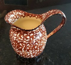 Stangl Pottery Vintage Brown Spongeware Town and Country Smaller Pitcher - £29.61 GBP