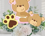 Baby Girl Teddy Bear - Baby Shower Centerpiece Sticks - Table Toppers - ... - $29.99
