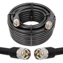 PL259 UHF Cable 35Ft, KMR400 PL259 Male to Male Coaxial Cable Low Loss CB Coax - £49.42 GBP