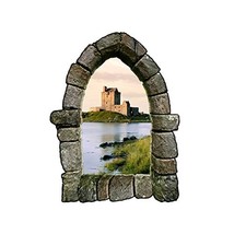 Castle Window Wall Decal Design 3 - 27.5&quot; tall x 21&quot; wide - £20.44 GBP