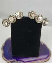 Vintage 1960&#39;s Pair of Rivoli Channel Set Rhinestone Bar Shoe Clips - £36.11 GBP