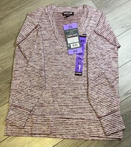 Womens Kirkland Signature Ladies Stripe V-neck Relaxed Fit Sweater XS NEW NWT - £7.41 GBP