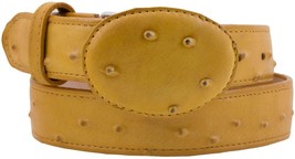 Kids Buttercup Ostrich Western Belt Dress Pattern Leather Unisex Buckle ... - $371.81 MXN