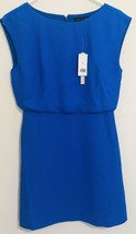 Banana Republic Dress Womens Size 00 Petite Blue Blouson Sleeveless Back Zip NWT - £20.35 GBP