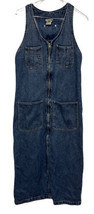 Vintage Democracy Denim Jumper Dress Sz 4 Zipper Sleeveless Pockets - £29.03 GBP