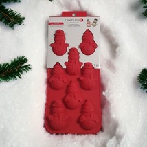 Snowman Silicone Candy Mold Winter Polymer Clay Heat Resistant Chocolate... - $16.83