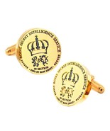 BRITISH SPY CUFFLINKS Royal Secret Intelligence Service GIFT BAG MI6 Jam... - $16.95