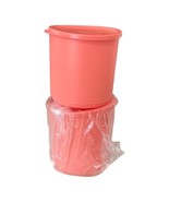2 Tupperware FridgeFresh Round Canister Coral Pink 5 Cups 1.1 L 7914  NEW - €15,32 EUR