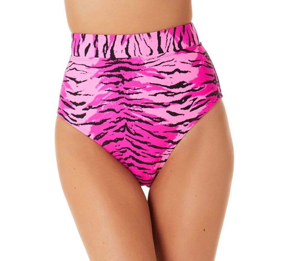 MSRP $20 California Waves Juniors Topaz Tiger Banded Bikini Bottoms Pink... - $4.95