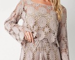 Bluivy crochet cropped long sleeve top size S - $24.75