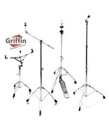GRIFFIN Cymbal Stand Hardware Pack 4 Piece Set - Full Size Percussion Dr... - $123.00