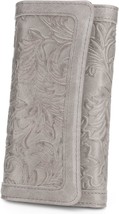 Trifold Embossed long Clutch Card Holder - $47.36