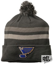 St. Louis Blues NHL Home Ice Cuffed Knit Beanie Pom Winter Hat by Fanatics - £17.53 GBP