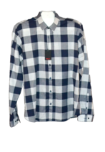 Jared Lang Blue Gray Plaid Design Men&#39;s Dress  Shirt Size  XL - $80.11