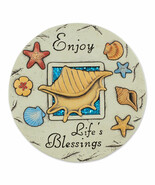 ENJOY LIFE&#39;S BLESSINGS STEPPING STONE 10&quot; ROUND CEMENT - $566.32 MXN