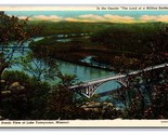 Lake Taneycomo Birdseye View Ozarks Missouri MO UNP Linen Postcard S25 - $2.92